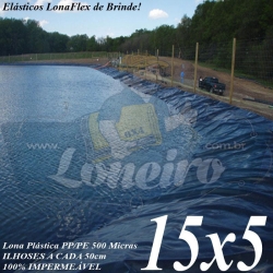 Lona para Lago Tanque Ornamental PP/PE: 15 x 5m